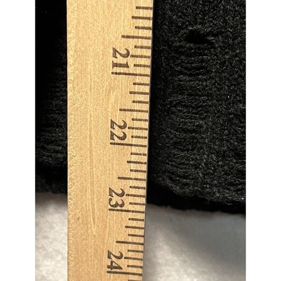 Skull Cashmere Sweater Women’s Size S in Black Destroyed Distressed Style - Picture 10 of 15